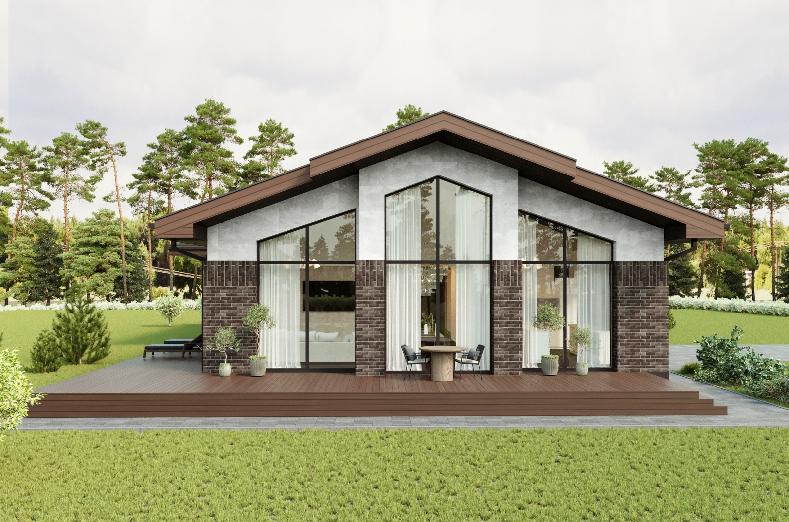 Загородный дом с видом на залив